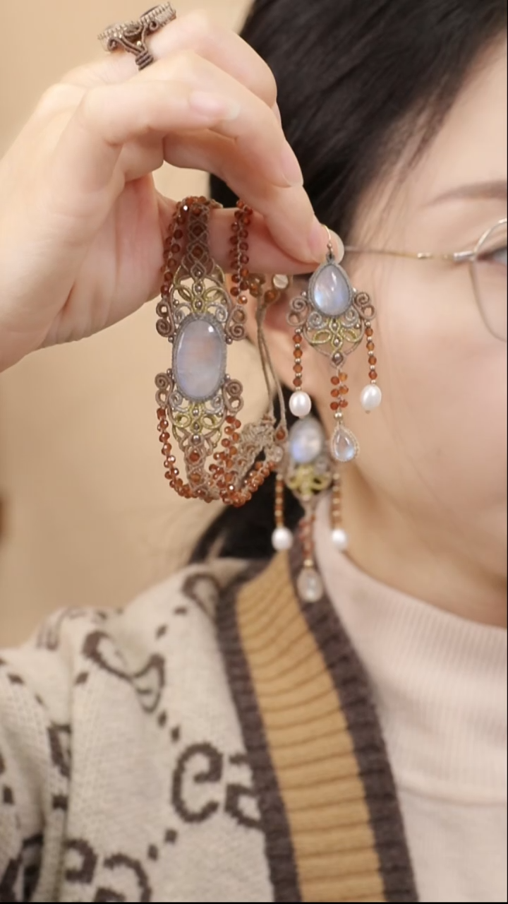 特惠 《浮华》（手链+耳环）材料包，含石，送教程