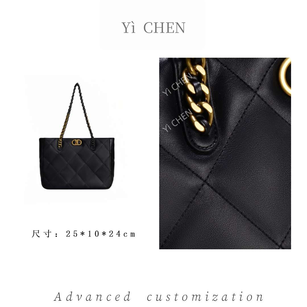 【Yì CHEN】GQ-1833-黑色 简约时尚女士新款轻奢单肩斜跨包