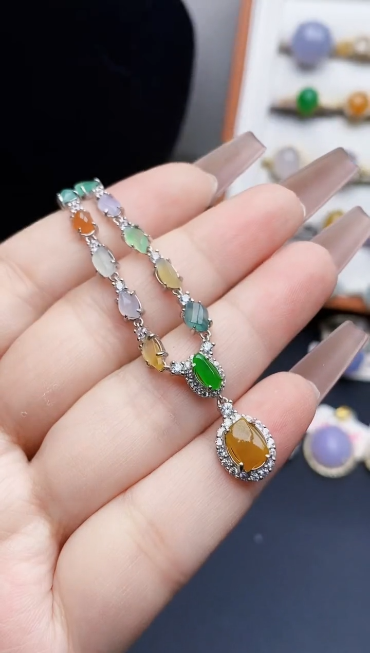 银S925镶嵌戒指翡翠0413