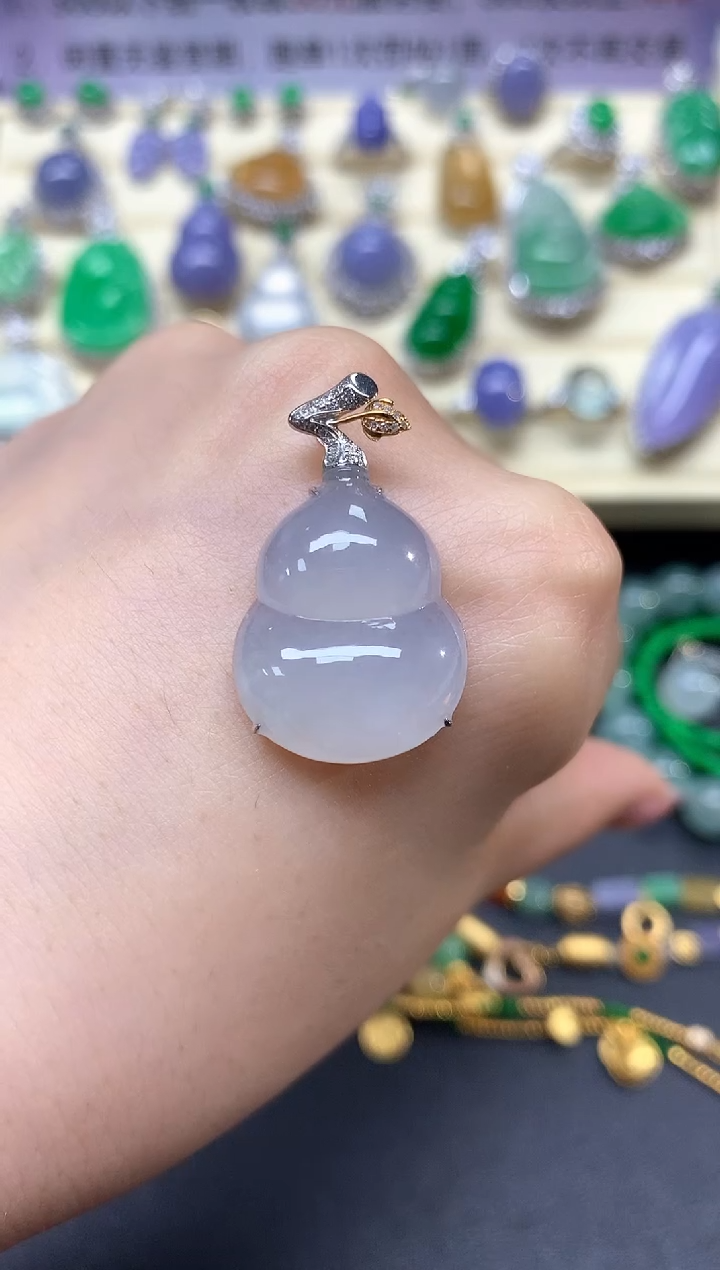 【闪购商品】翡翠18K金镶嵌吊坠(不含链)吊坠|2750+275