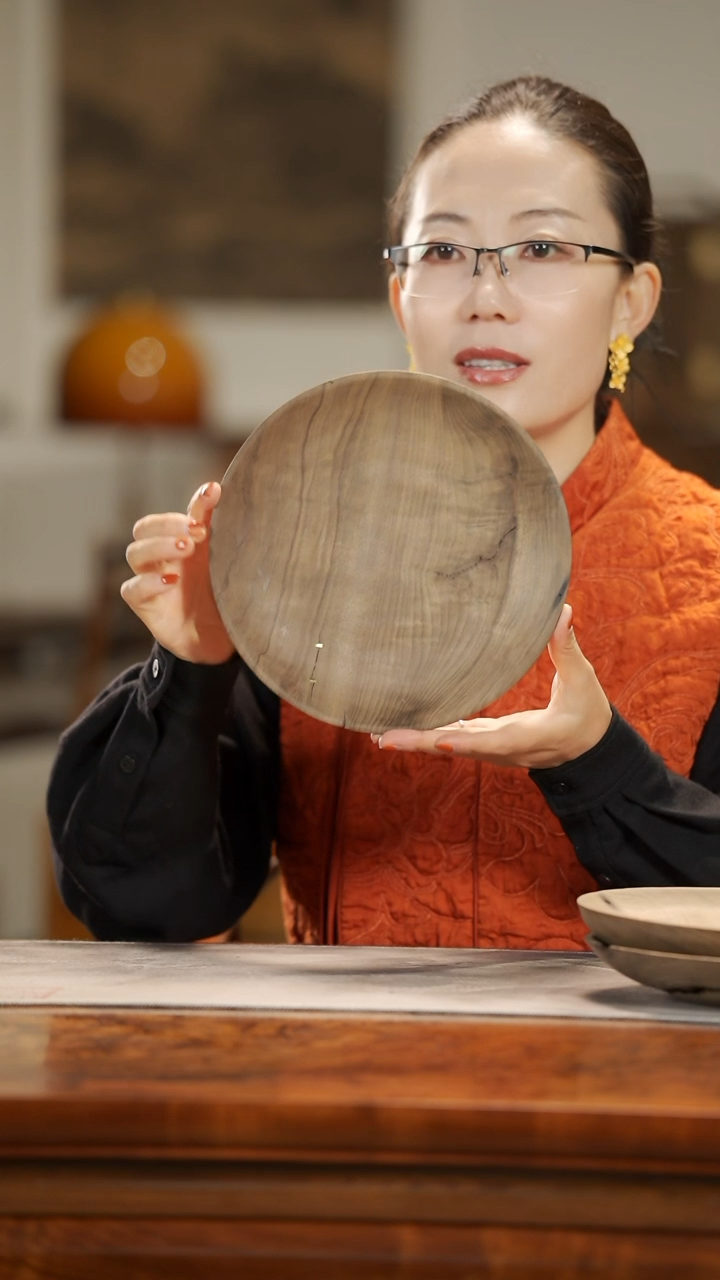 【闪购商品】金丝楠木雕596原木款点心盘