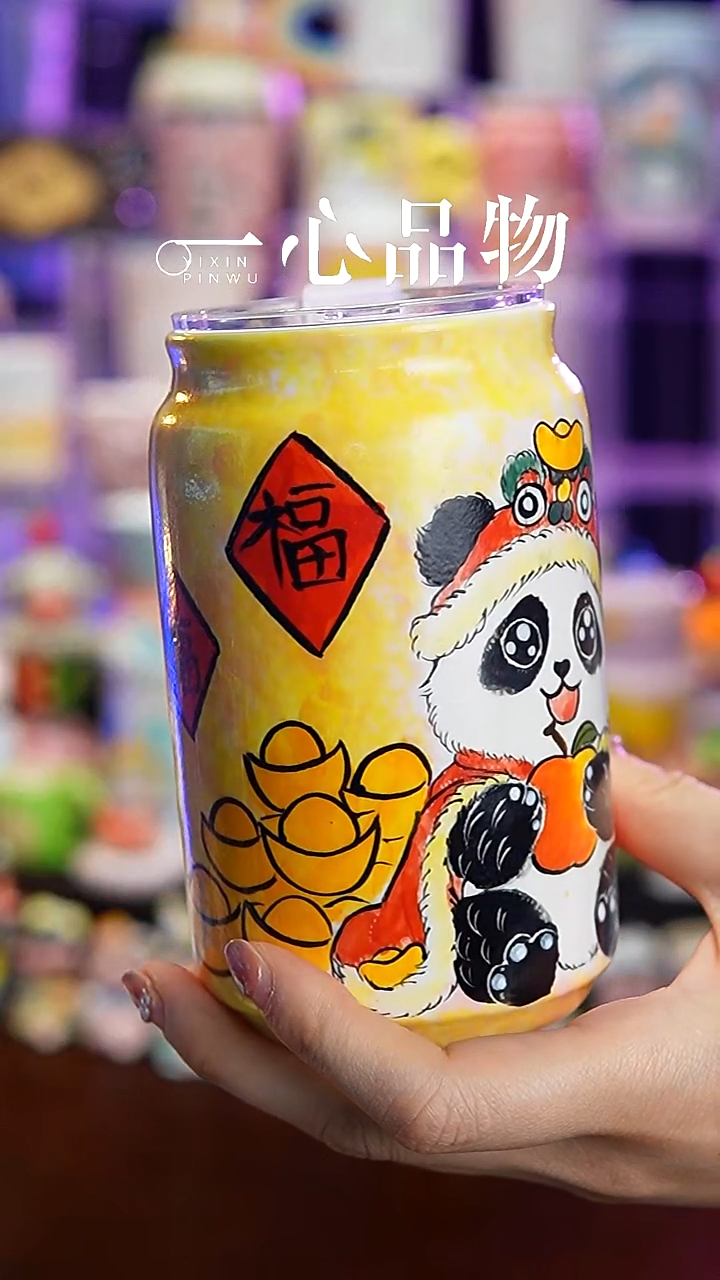 杯子瓷月****^H38景德镇手工手绘杯子摆件