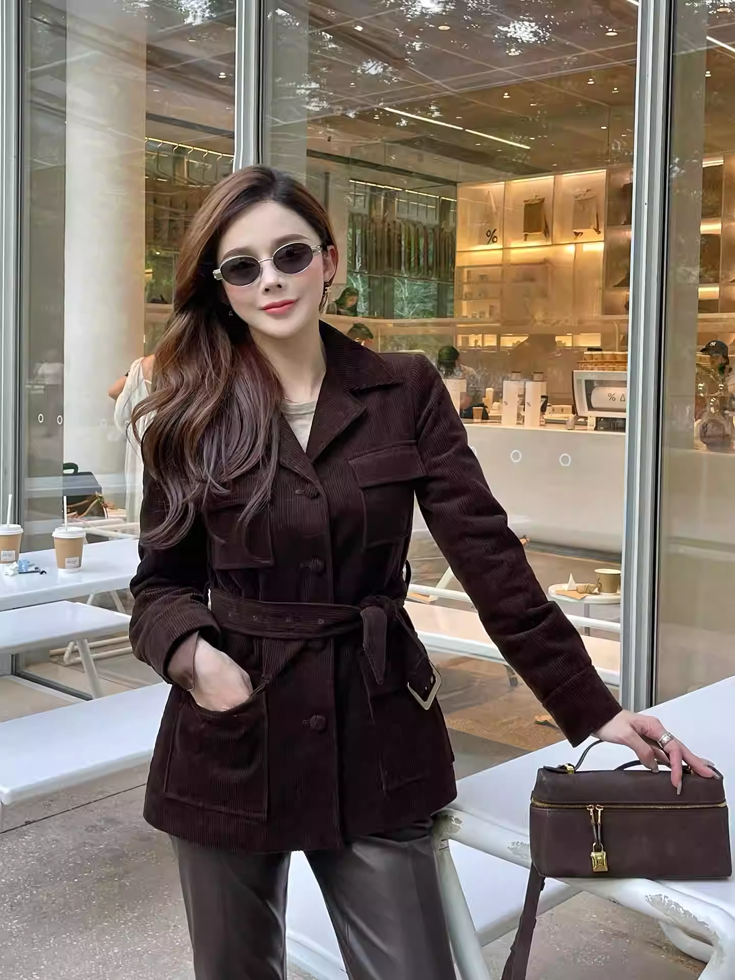 SJJ-SHANG【生巧】25秋冬灯芯丝绒90鹅绒西装翻领羽绒服q135782p