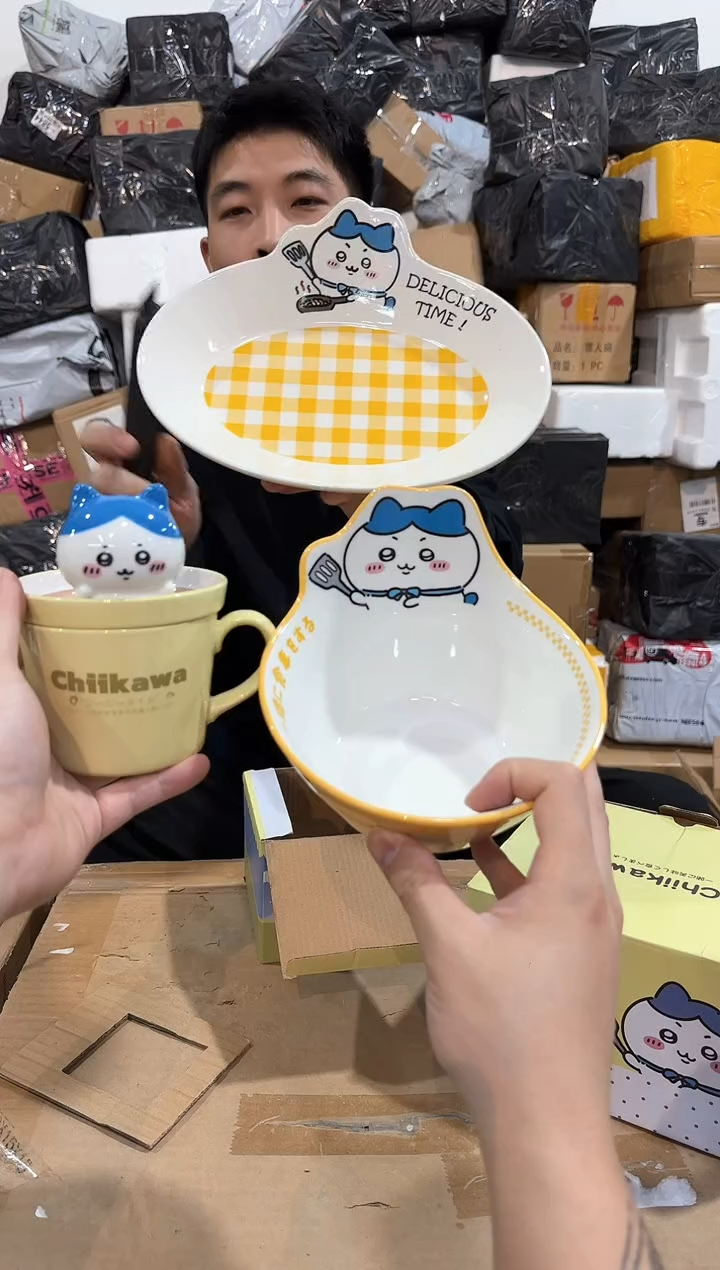 瓷片原盒小八餐具3件套