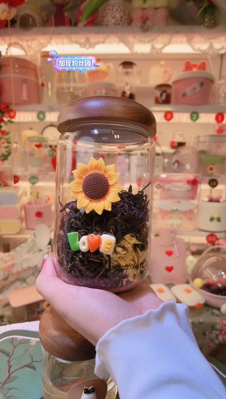 向日葵茶叶罐——手工制作品质好！