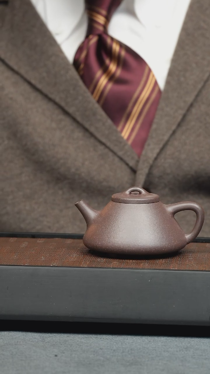 【闪购商品】紫砂茶壶五堂 子冶石瓢-底槽清