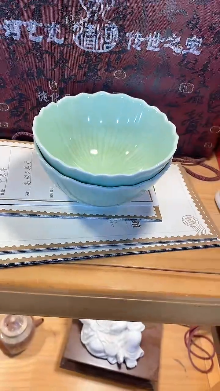 瓷片一对陶瓷茶具茶器