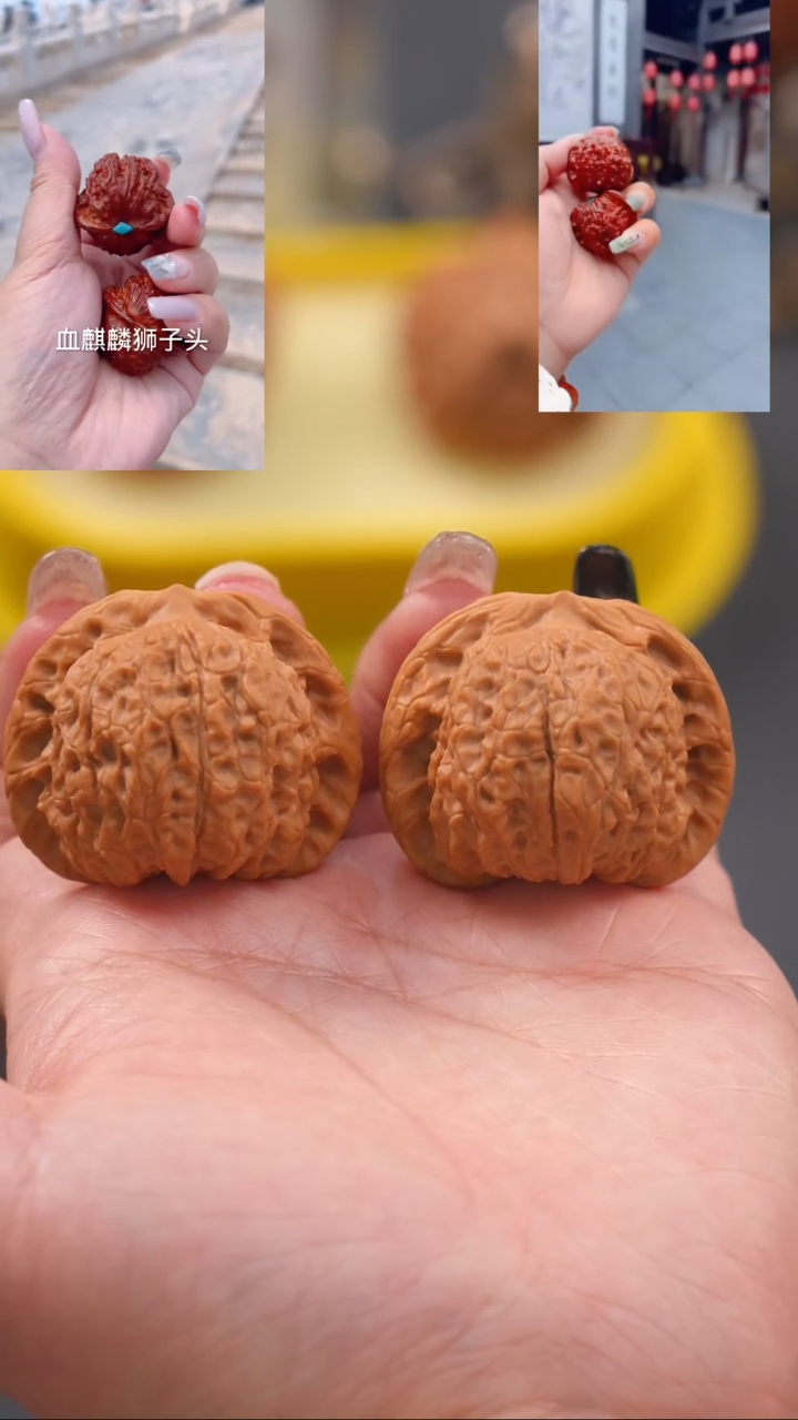 【闪购商品】文玩核桃吊坠38血麒麟狮子头