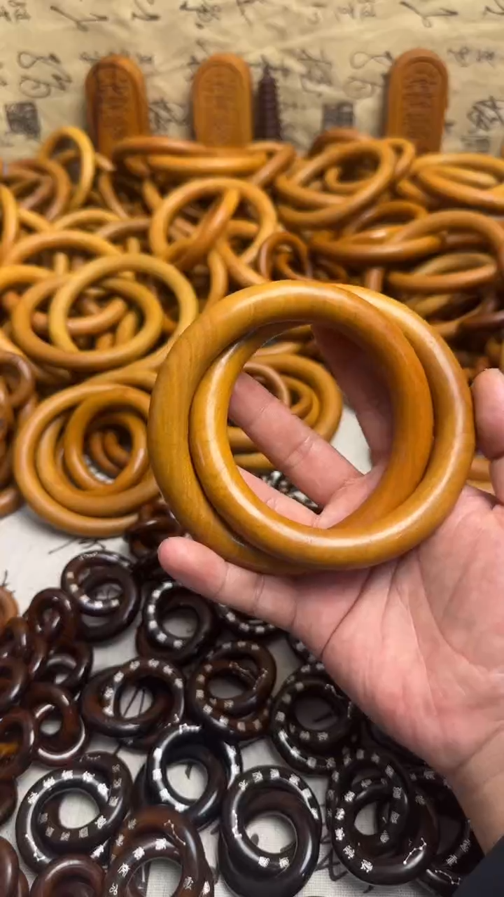 【闪购商品】枣木木艺雷击枣木乾坤圈内径80一物一拍