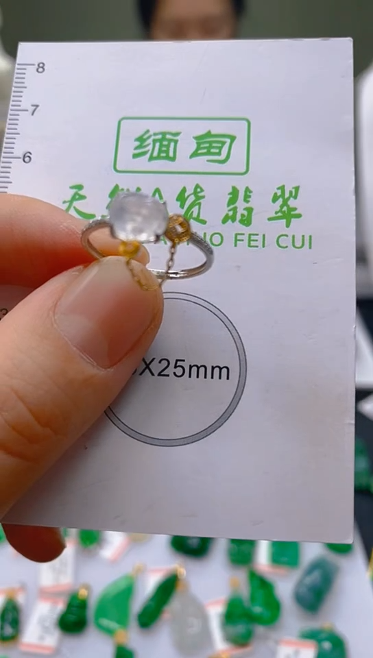 【闪购商品】翡翠颈饰18K金镶嵌天然翡翠A货，一物一证