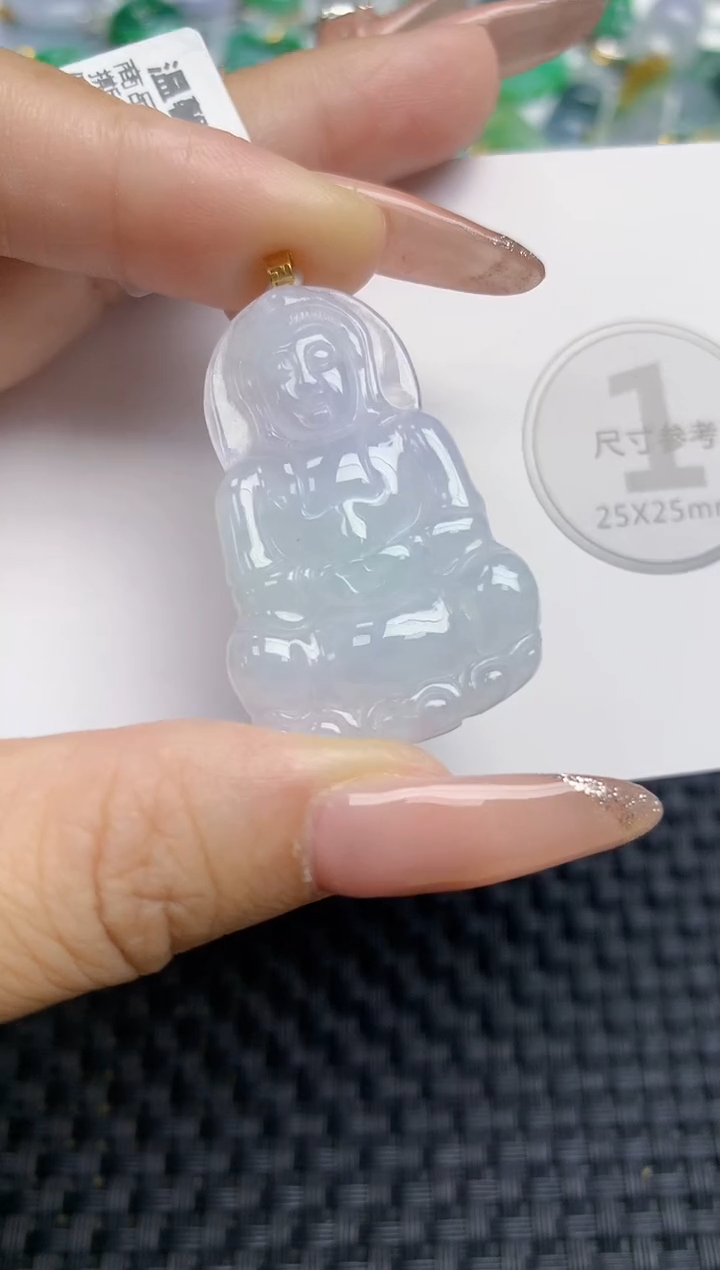 颈饰18K金镶嵌翡翠天然缅甸A货翡翠百元以上9元证书费自理