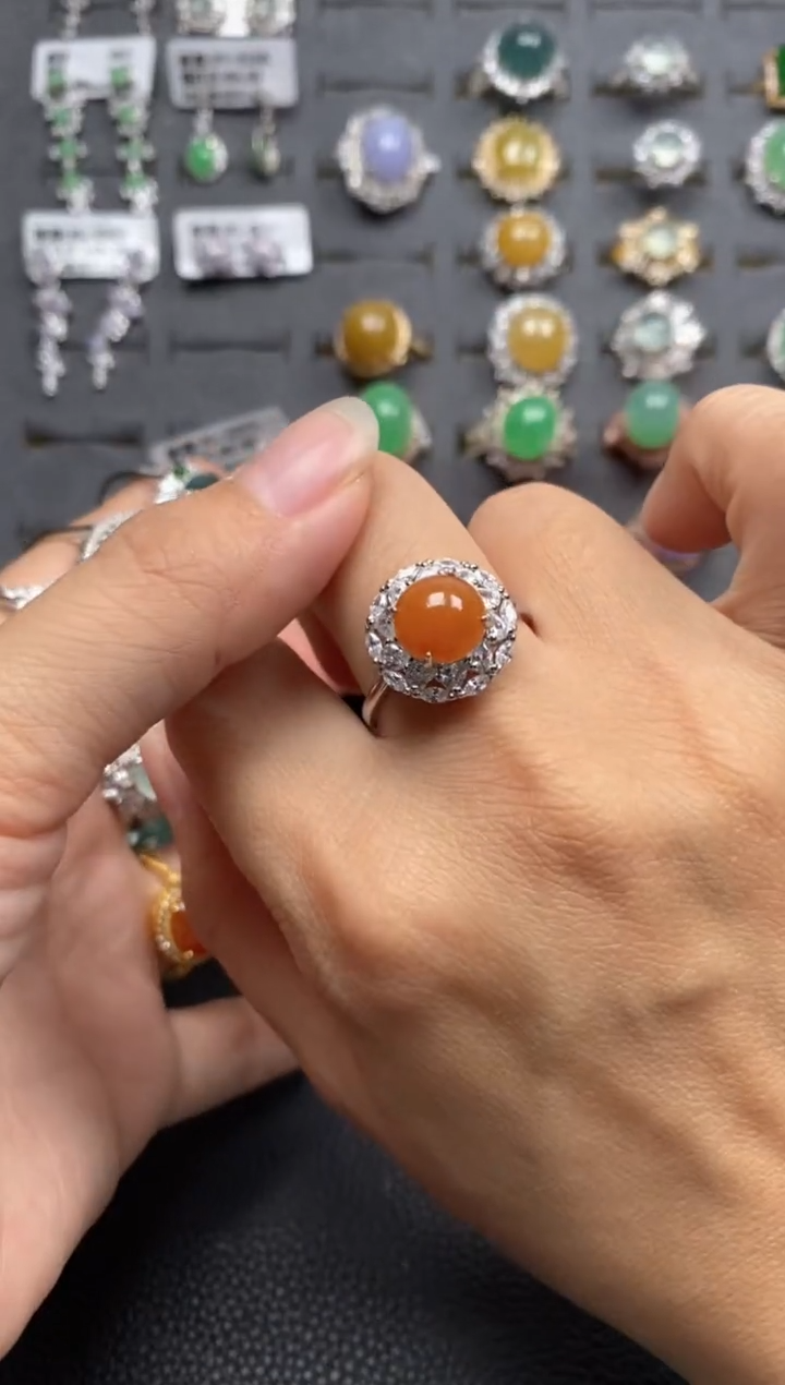 【闪购商品】翡翠戒指银S925镶嵌11111