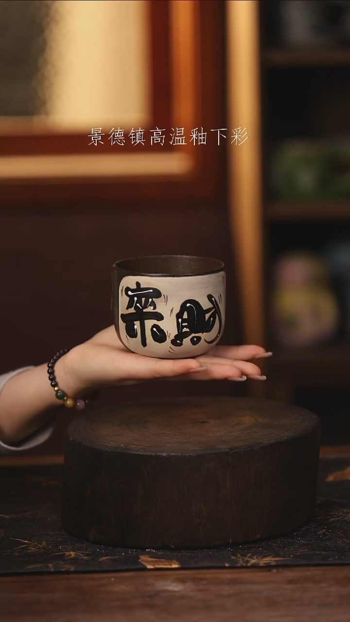 陶瓷景德镇高温釉下手绘陶瓷@L058@