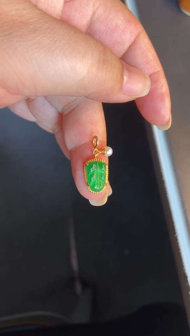吊坠(不含链)银S925镶嵌翡翠1