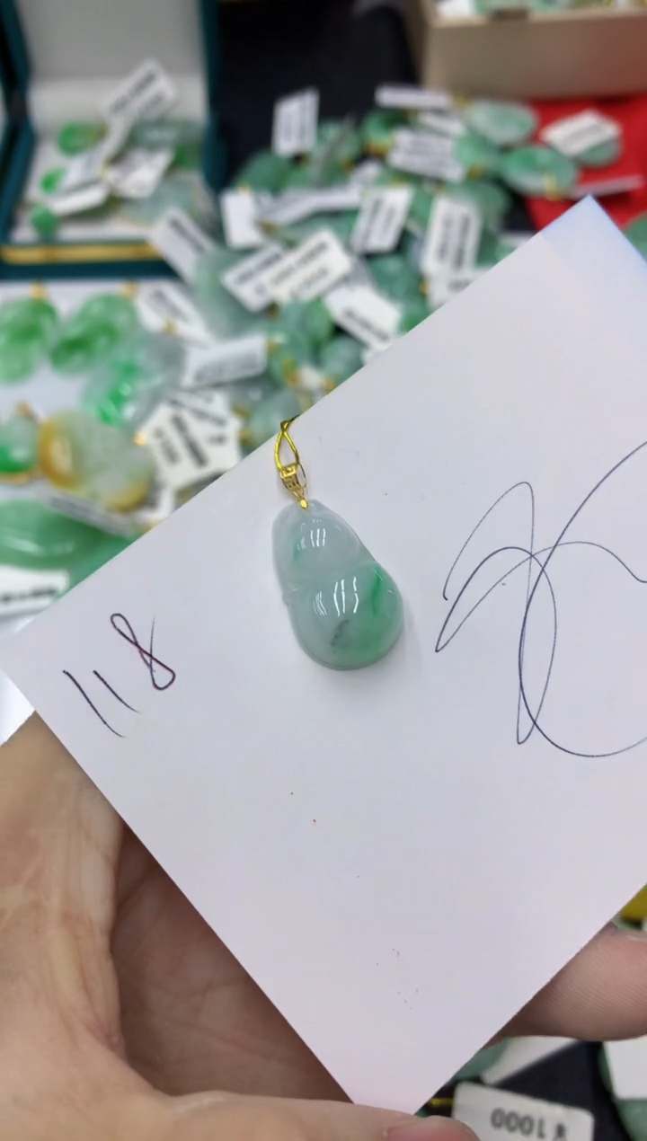【闪购商品】翡翠颈饰18K金镶嵌1111111111