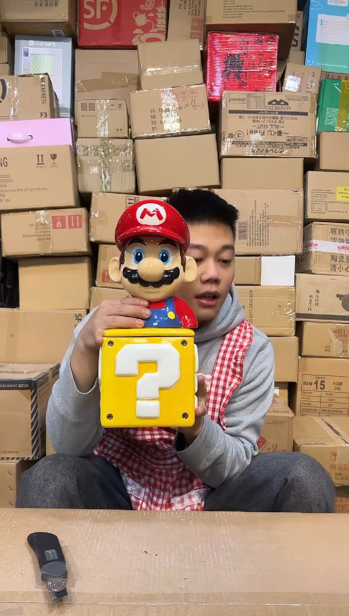 【闪购商品】杯马里奥问号罐一套