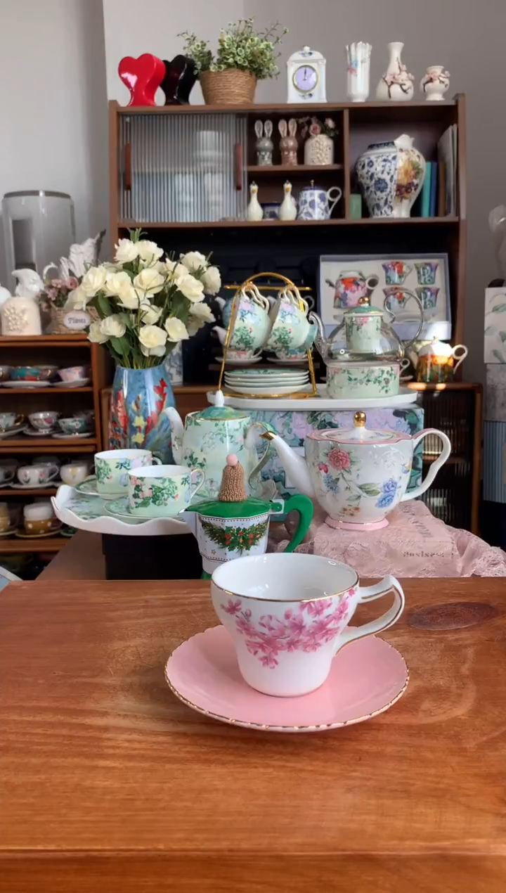 陶瓷【清仓微瑕】樱纷纷杯碟