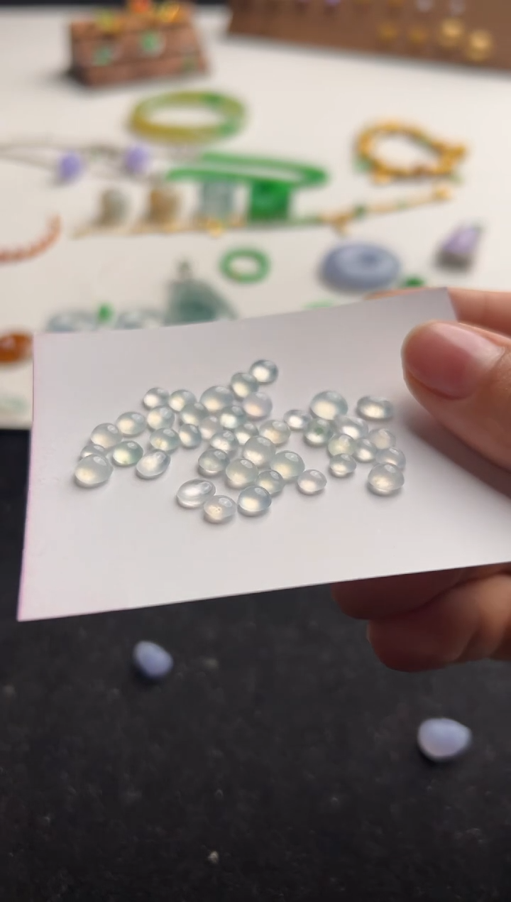 【闪购商品】定制翡翠未镶嵌白蛋面一手1800+180-ljw158