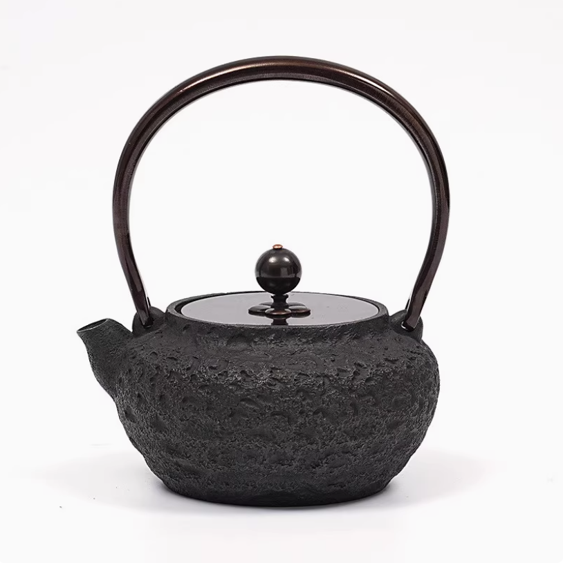 素丸荒肌瓶铁壶蜡膜铸造煮茶日式烧水茶道家用茶具中国泡茶壶