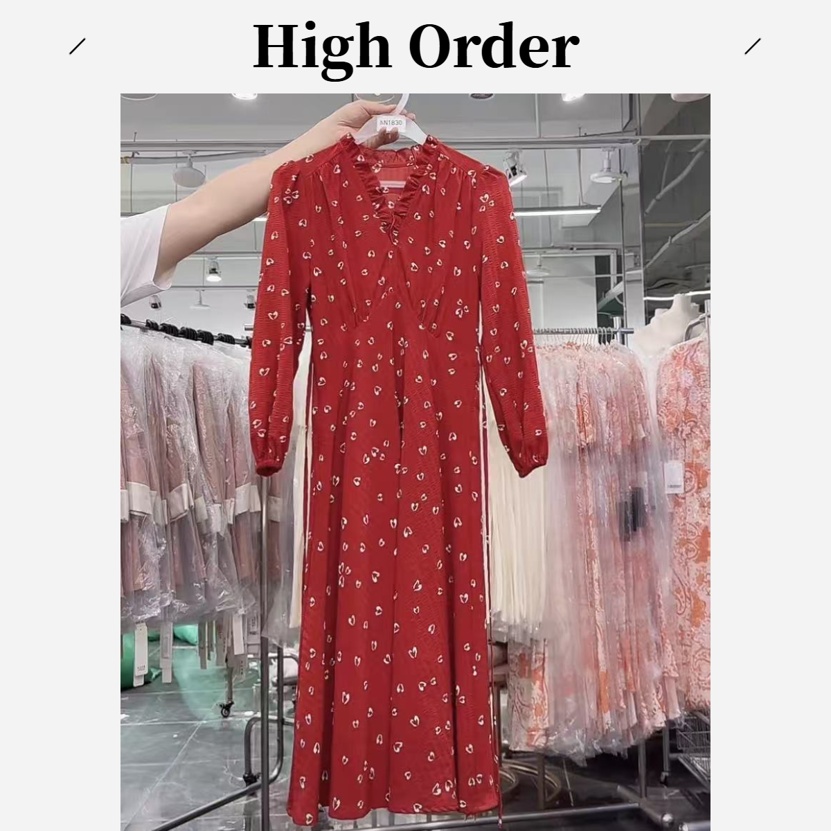 NN1830新款时尚连衣裙显瘦气质长袖网红春季长款优雅