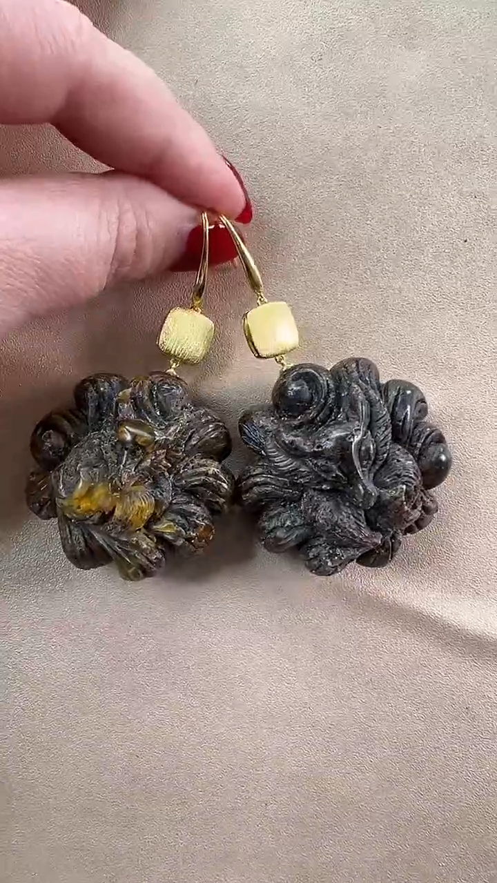 【闪购商品】琥珀耳饰未镶嵌耳环