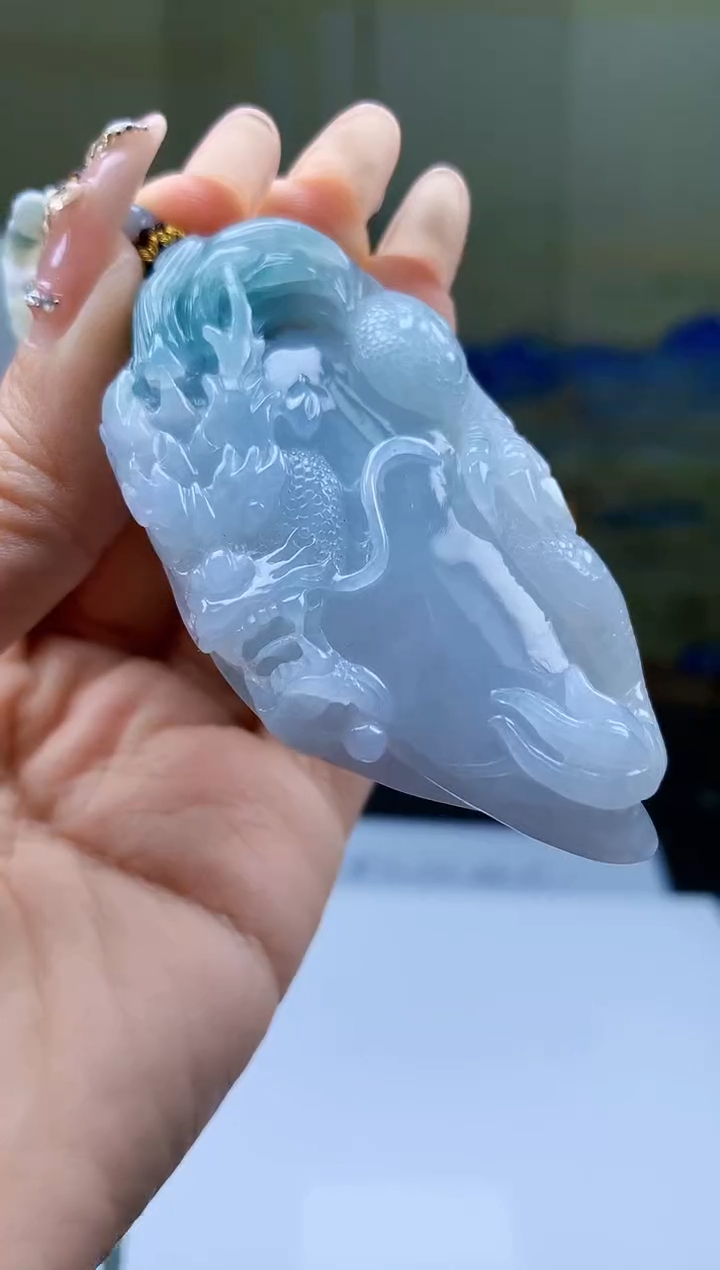 【闪购商品】定制翡翠未镶嵌5028ty-毛货挂件144赠珠链