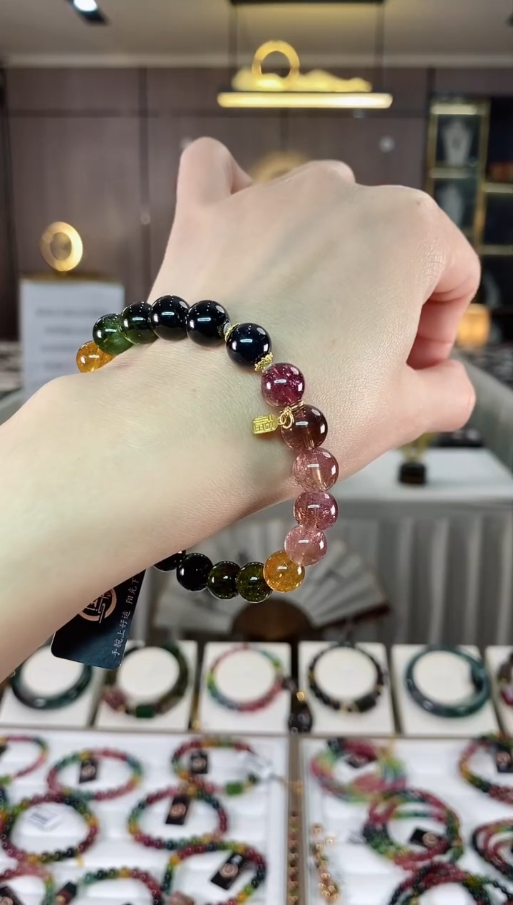 【闪购商品】碧玺单圈手串9mm+未镶嵌（多样性发一条）hon