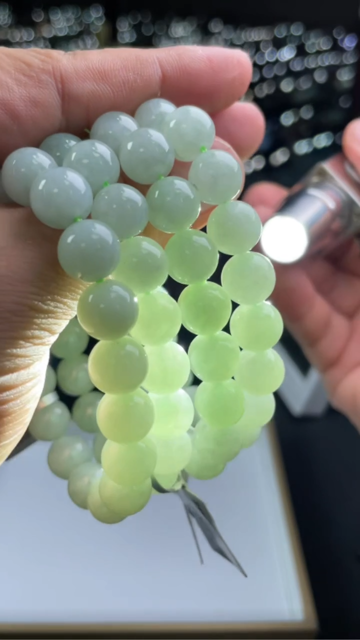 未镶嵌手串翡翠-13445-E17-多样性发其一