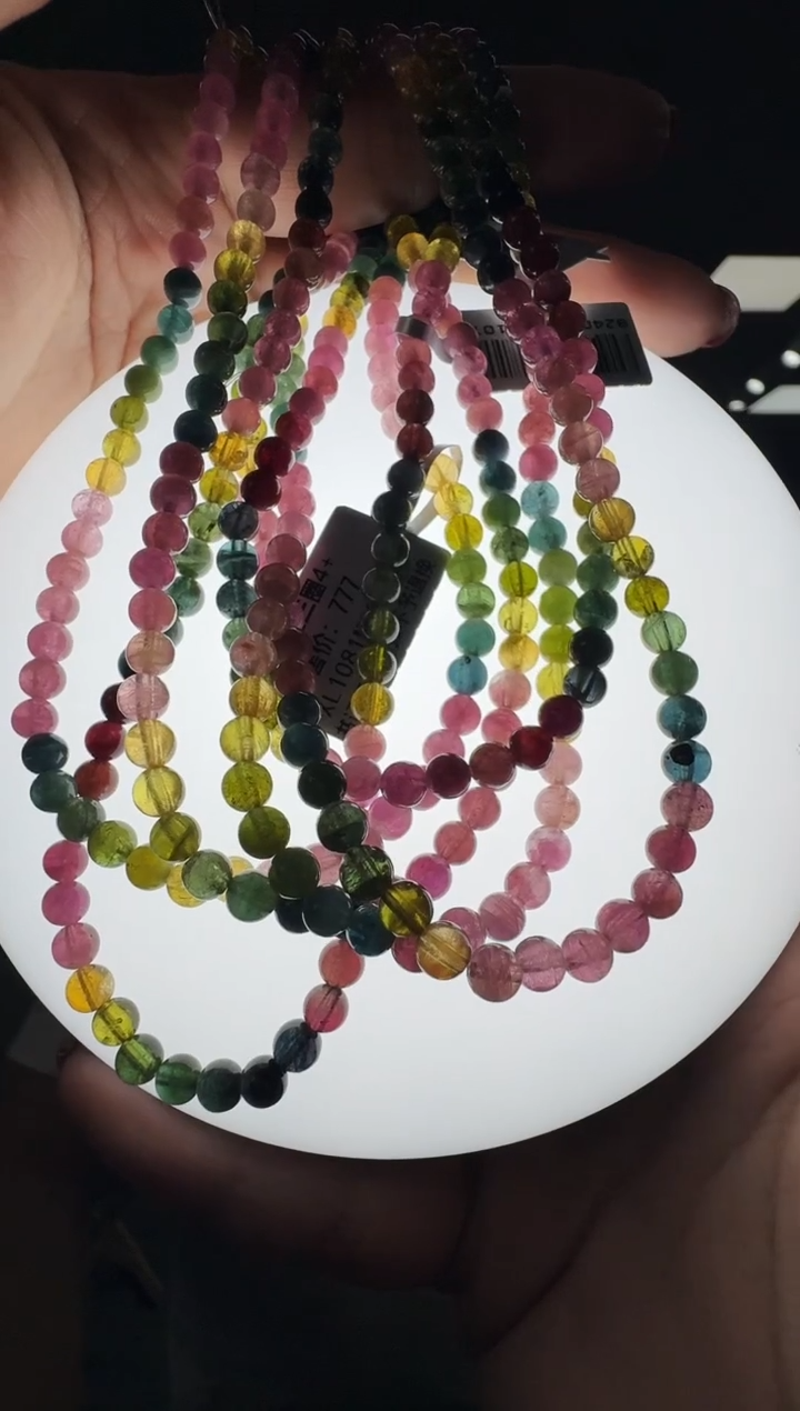 手链未镶嵌碧玺XL1081 约4mm多样性发一件