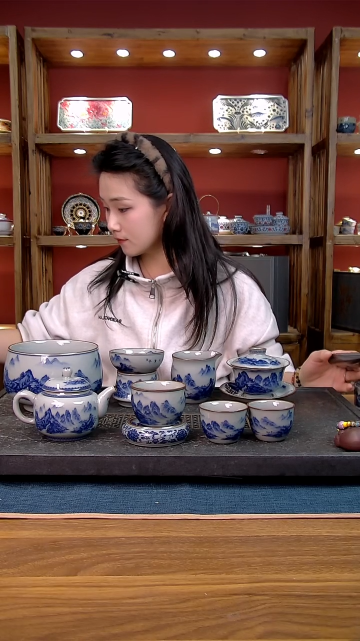 简装家用款9件套 老陶泥开片纹陶瓷茶具