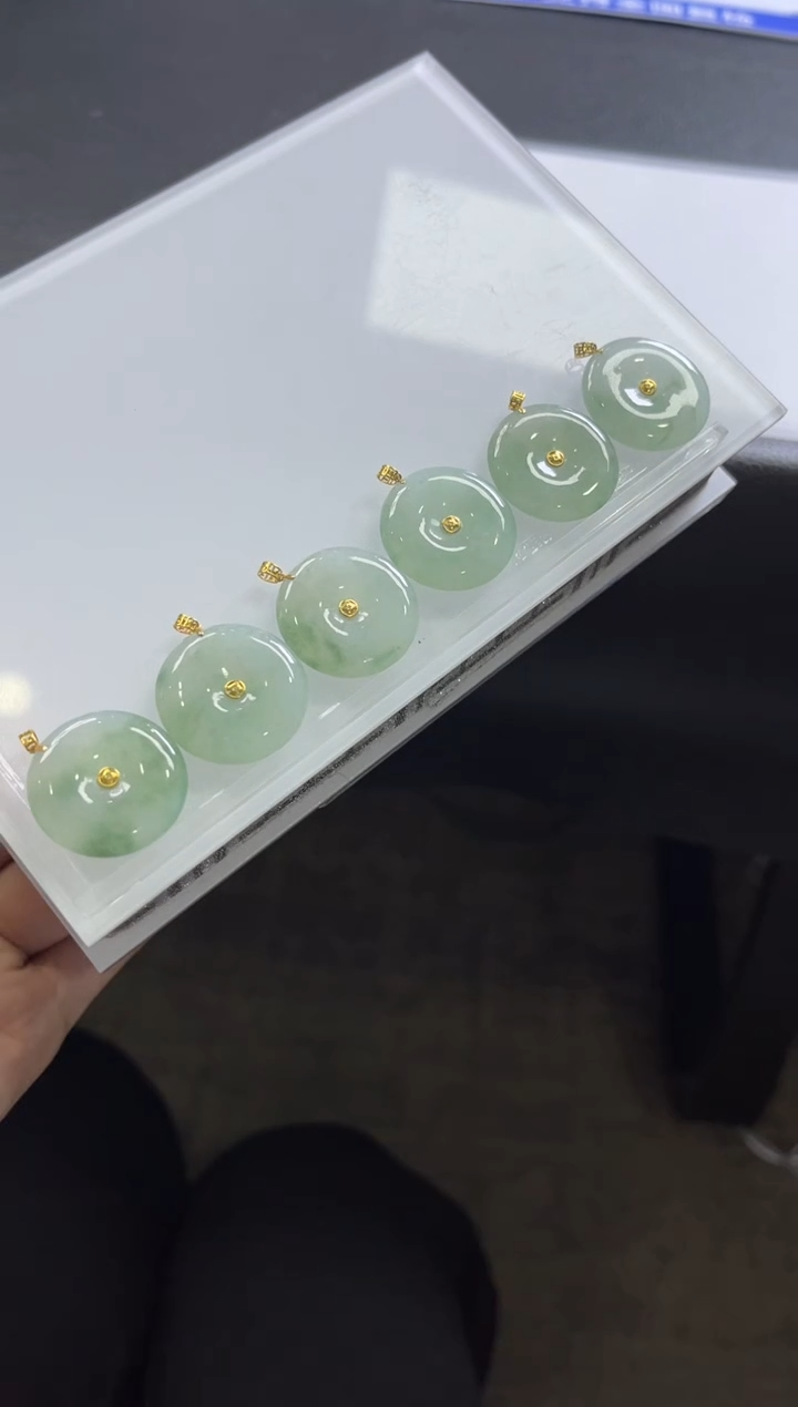 【闪购商品】翡翠颈饰18K金镶嵌L155/多样性发一件/配绳子