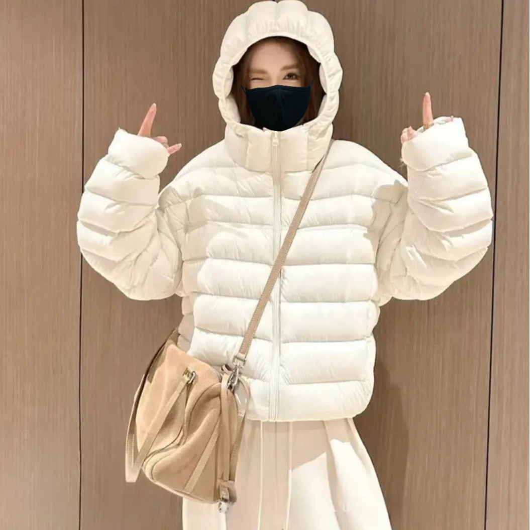 【排骨款羽绒服】短款连帽设计师款小个子排骨款羽绒服008