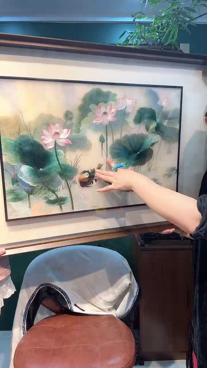 横款非遗苏绣手工刺绣装饰画不包邮