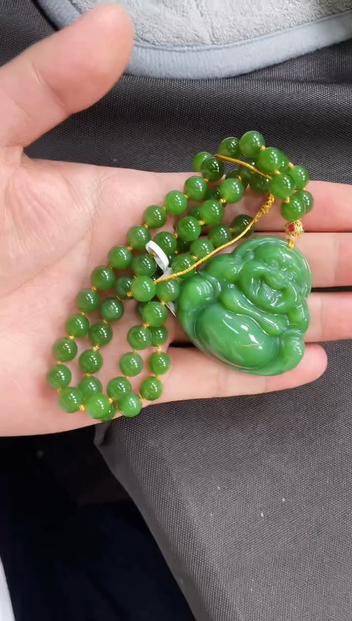 【闪购商品】和田玉项链18K金镶嵌多样性发一