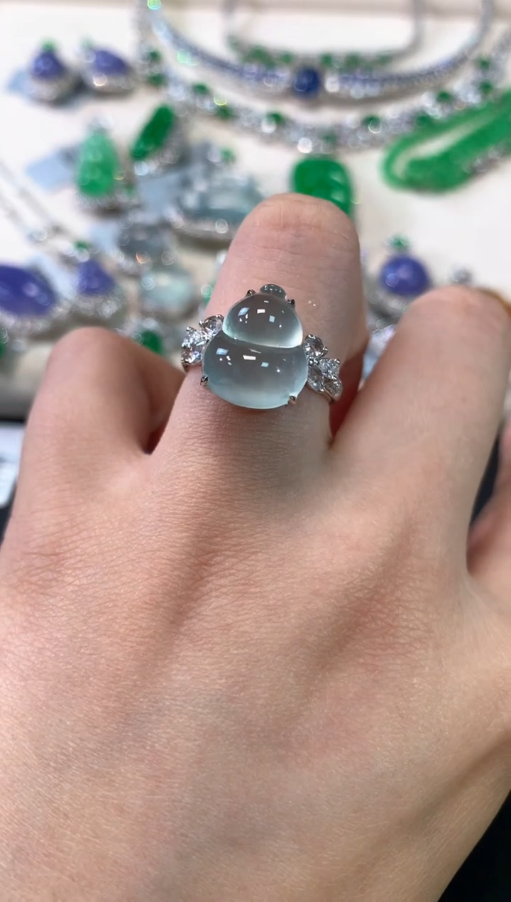 【闪购商品】翡翠戒指18K金镶嵌C51|19800