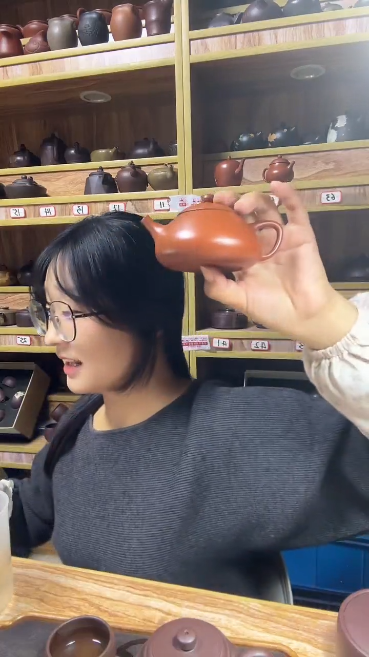 茶壶紫砂乳瓢120cc左右朱泥