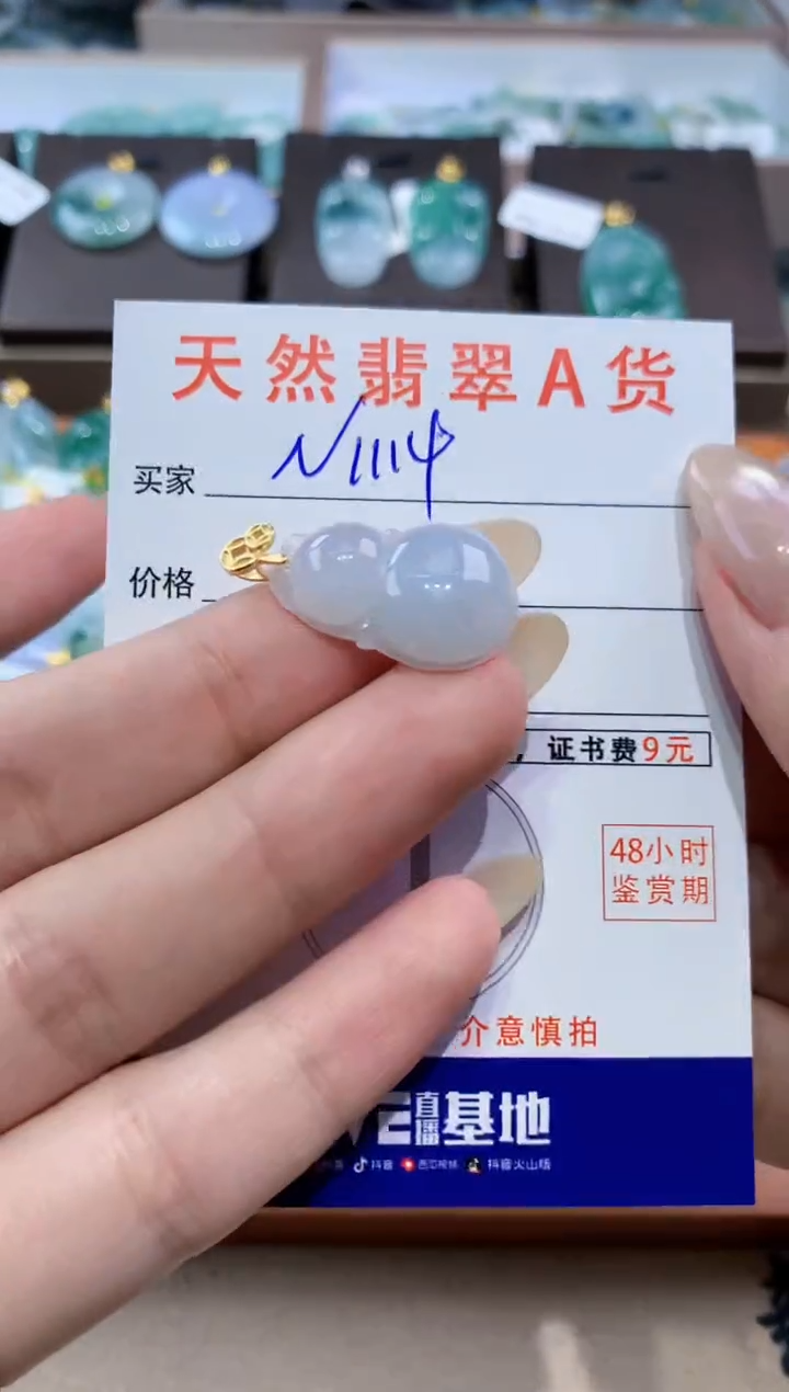 颈饰未镶嵌翡翠天然缅甸翡翠A货挂件 