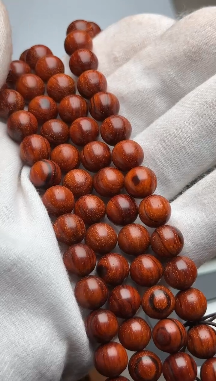 手串/手链小叶紫檀小叶紫檀外二膘高油密带金星1.0*108 无胶无蜡