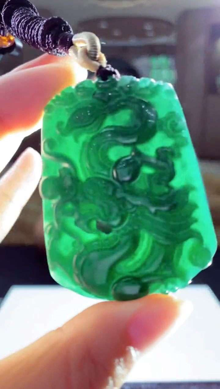 翡翠未镶嵌颈饰LL翡翠吊坠7-08