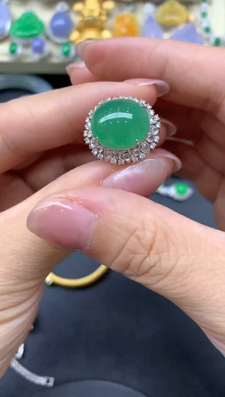 【闪购商品】翡翠戒指18K金镶嵌516-中国好珍宝