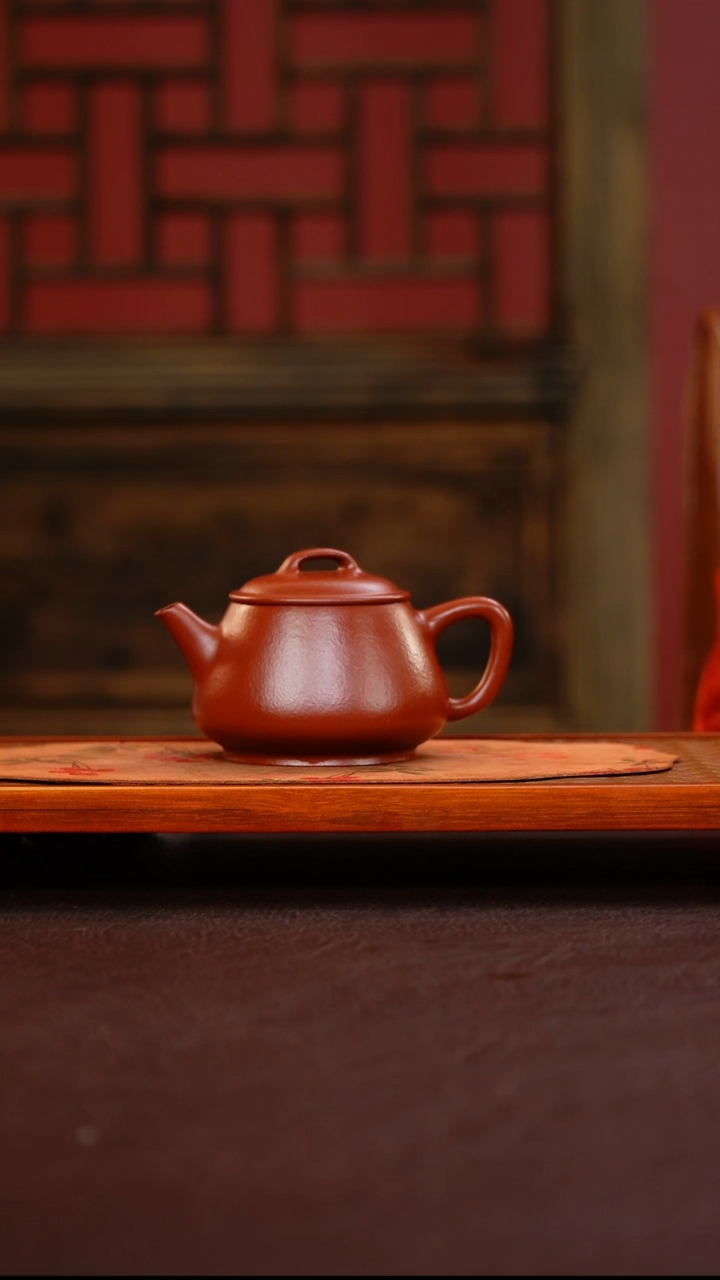 茶壶紫砂瓢饮 朱泥大红袍 30目 150cc