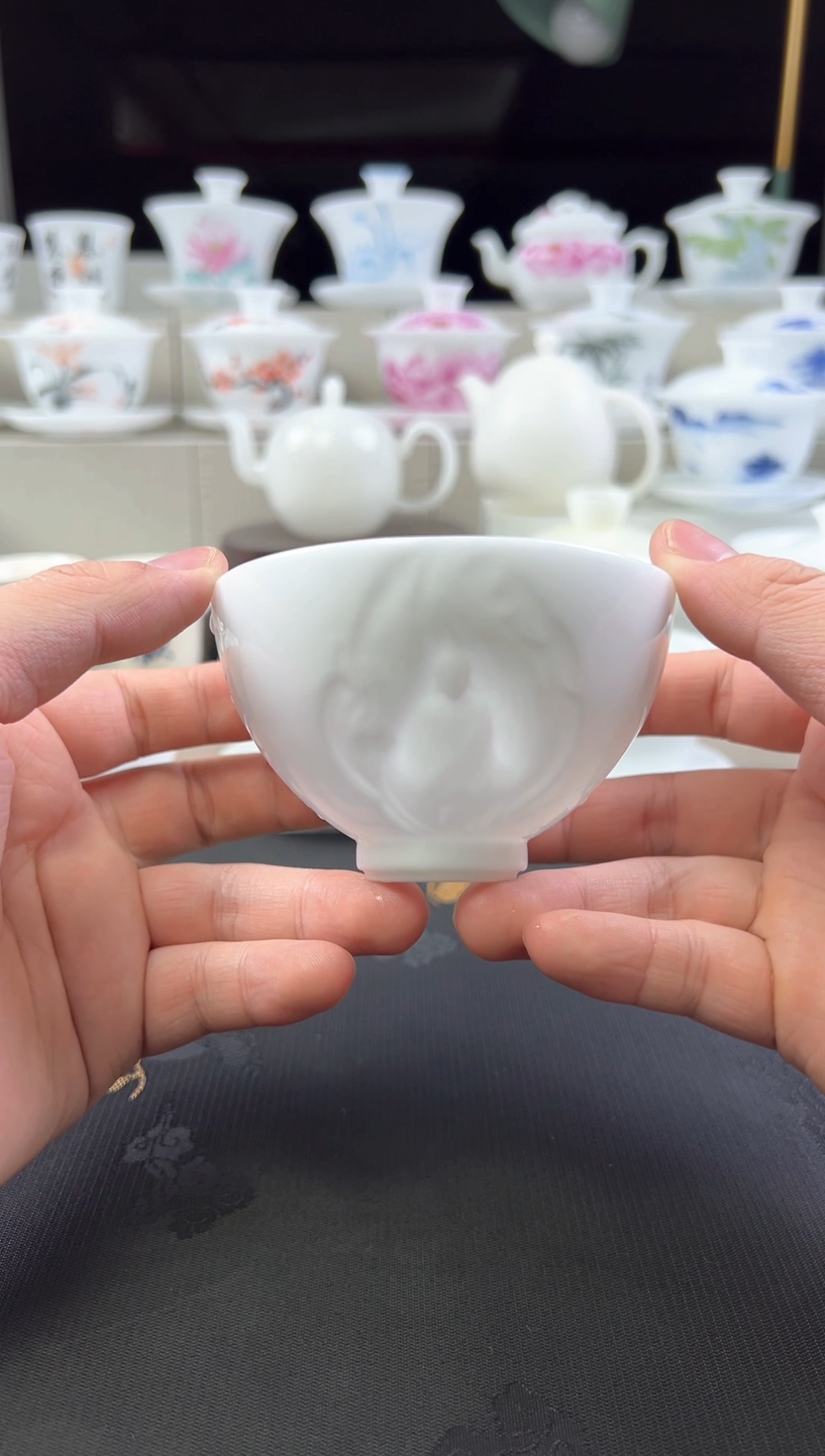 【闪购商品】冰种玉瓷无相斗笠主人杯