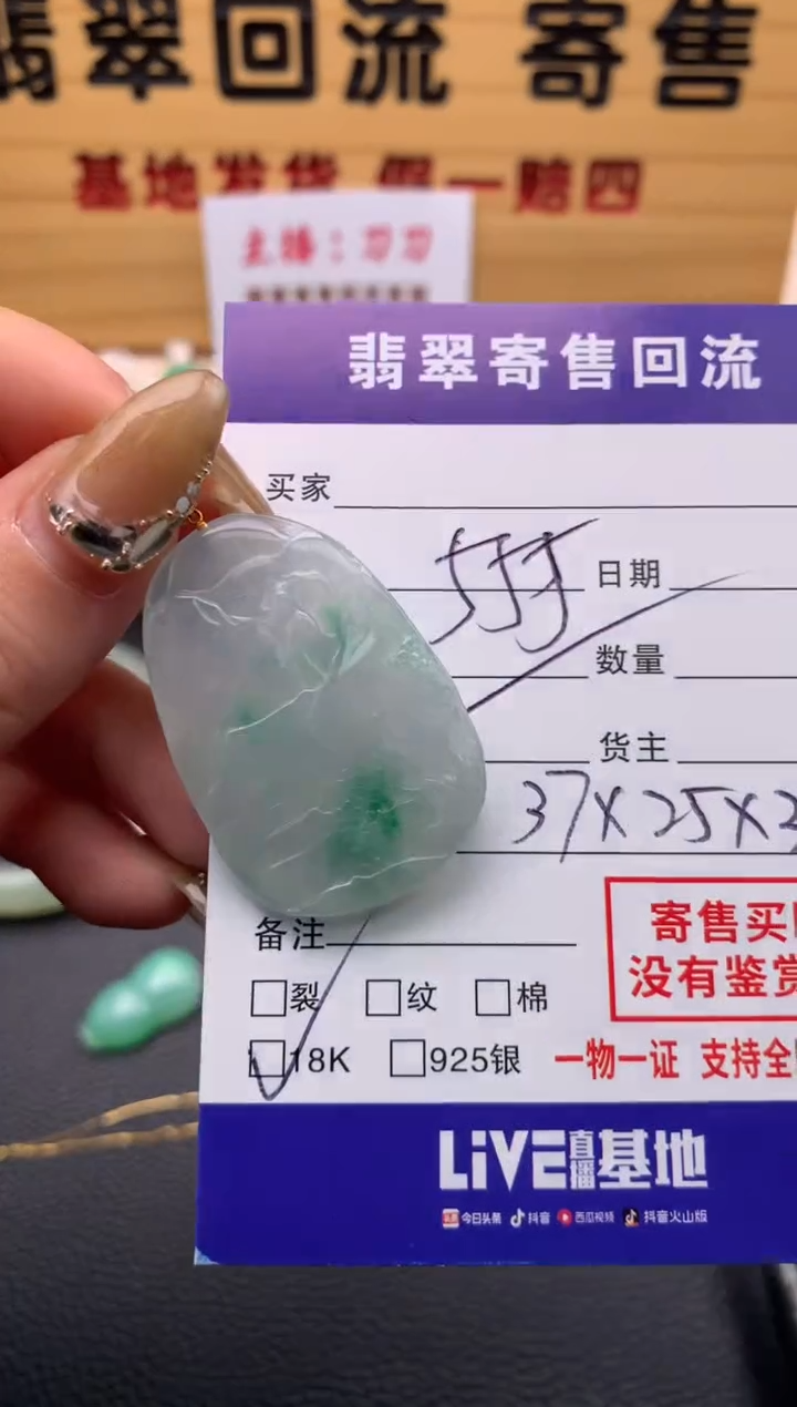 【闪购商品】翡翠颈饰18K金镶嵌21009762