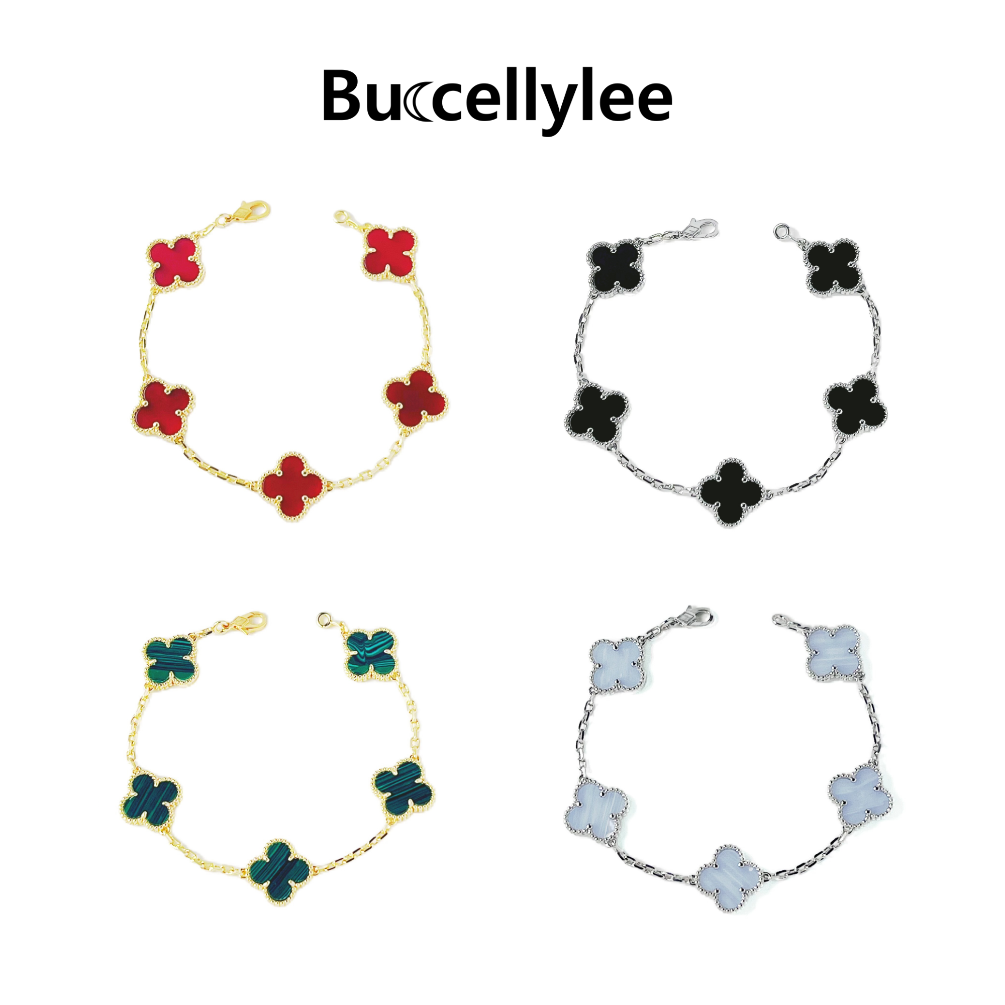 铜合金手链 Buccellylee(高金量版本）高定五花手链赠单花项链