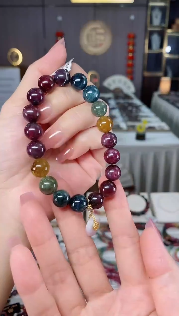 未镶嵌老矿碧玺单圈手串10mm+碧玺hon多样性发货一条