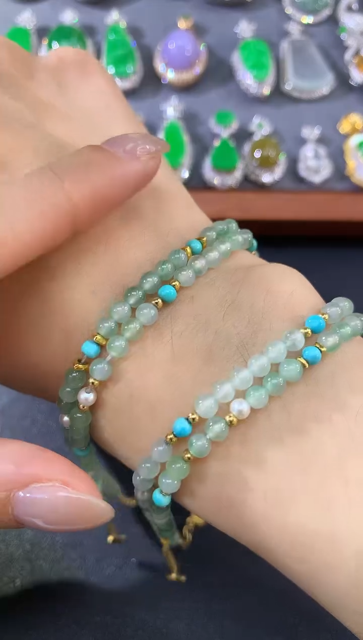18K金镶嵌手链翡翠b3多样性一件发货