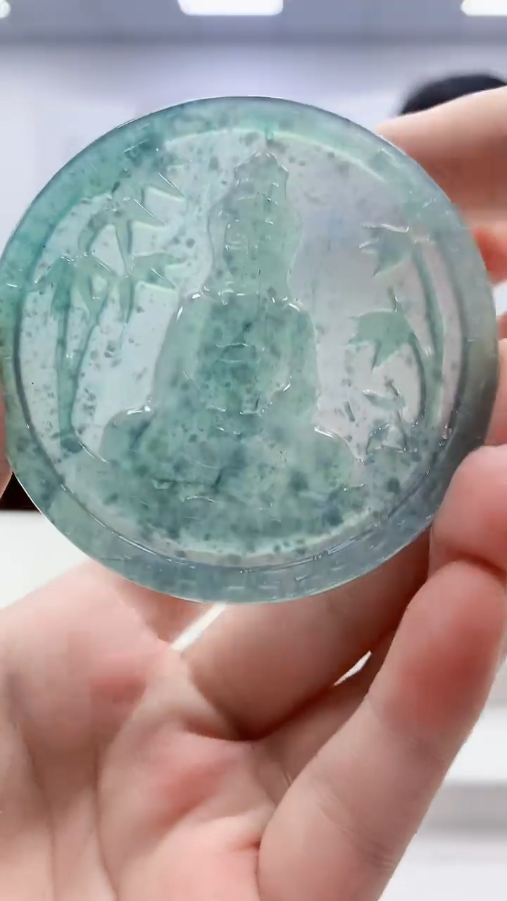 定制翡翠未镶嵌4917ms-毛货挂件129