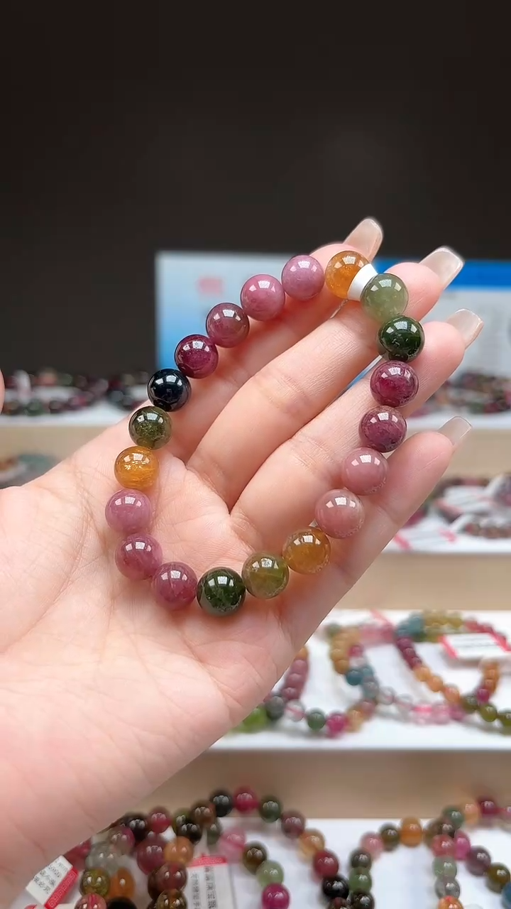 【闪购商品】碧玺手串未镶嵌9.8mm浓郁色高阶油画体单圈手串