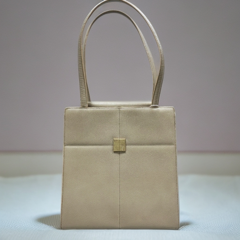 95新 YSL/圣罗兰  奶茶色手提包  1840 1772 