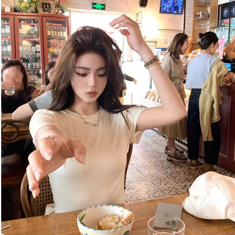 【Lilylikes】软薄桑蚕丝Clean Fit简约慵懒基础圆领短袖T恤